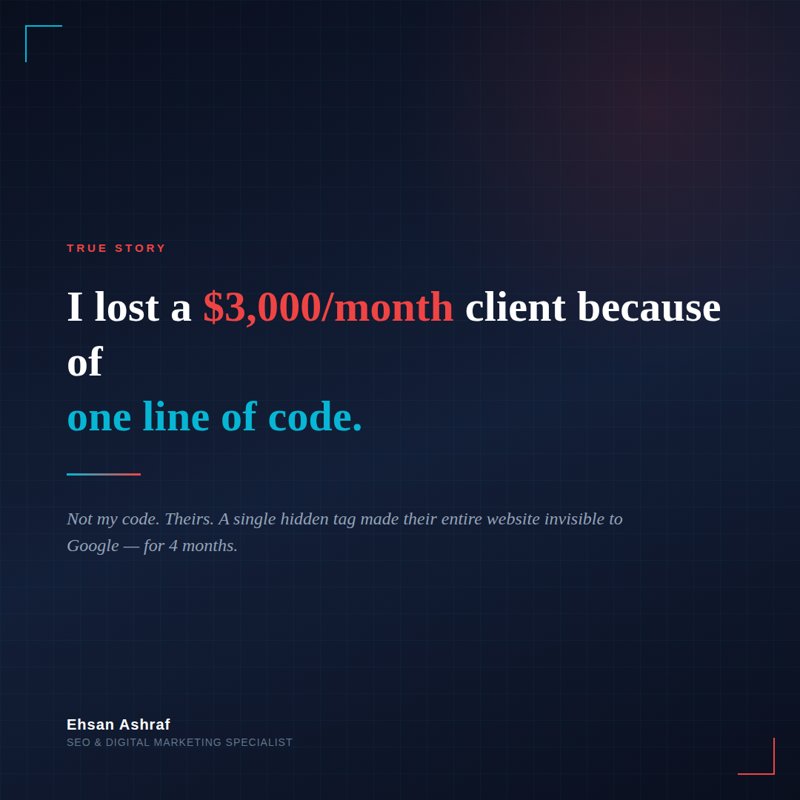 I Lost a $3,000/Month Client Because of One Line of Code