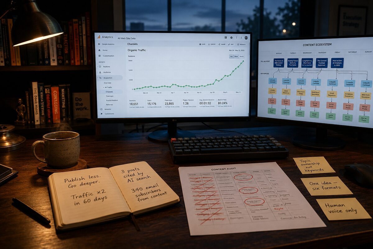 I Told My Client to Publish Less Content. His Traffic Doubled in 60 Days.