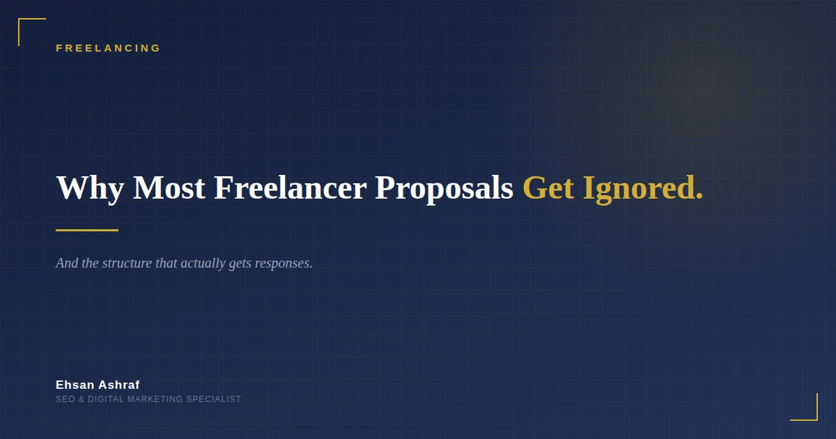 Why Most Freelancer Proposals Get Ignored (And What to Send Instead)